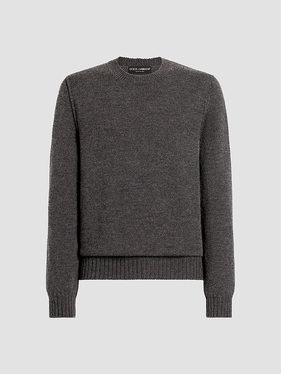 Men's Wool Crewneck Sweater - Canna Di Fucile - Size 38