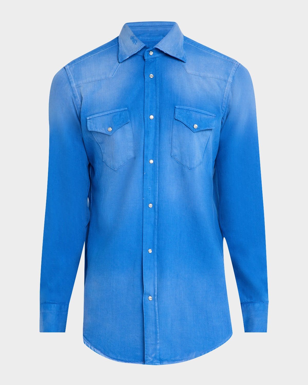 Men & apos;s Cotton Snap-Front Western Shirt