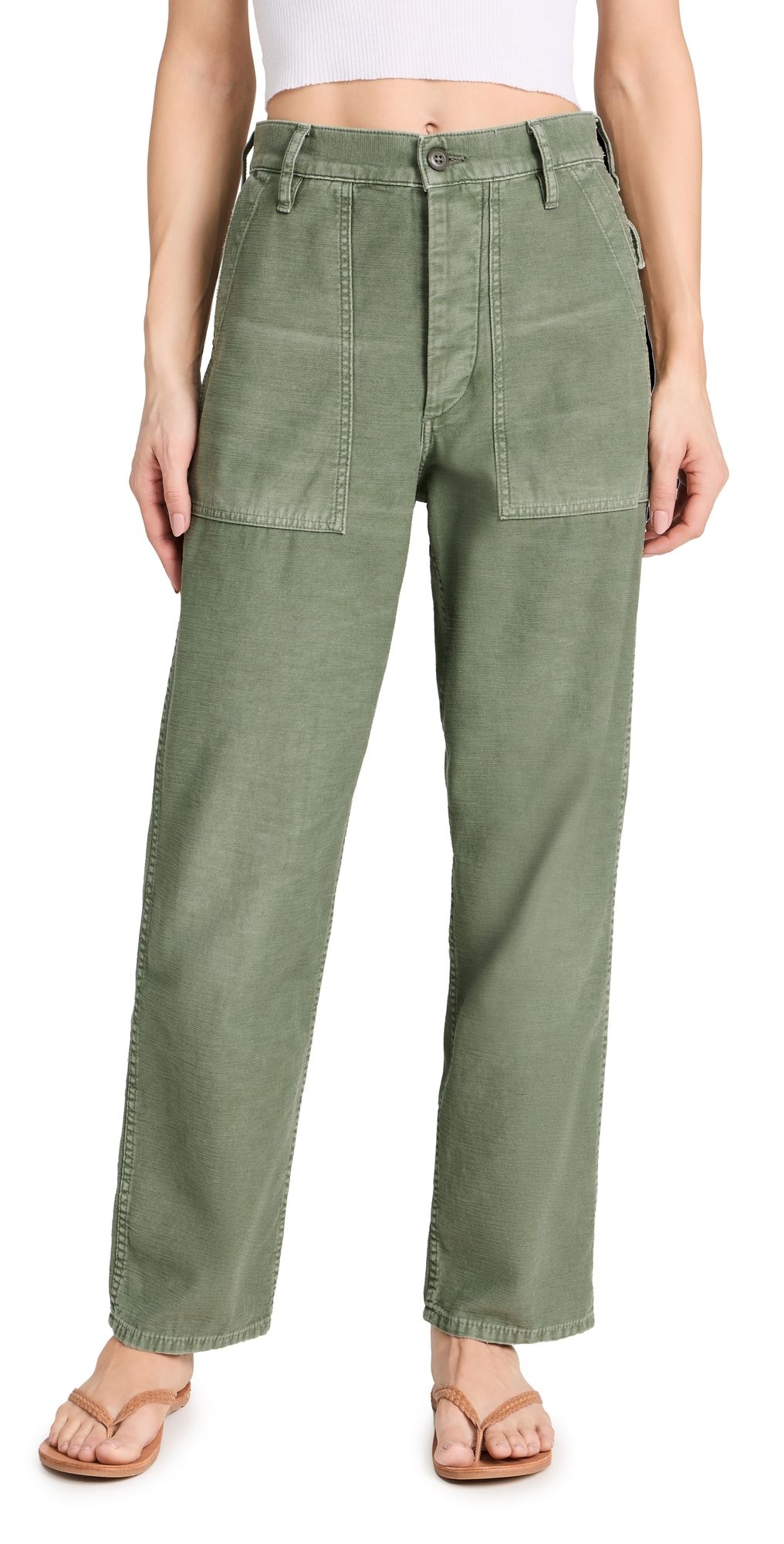 Polo Ralph Lauren Cotton Ricky Pants Olive 6