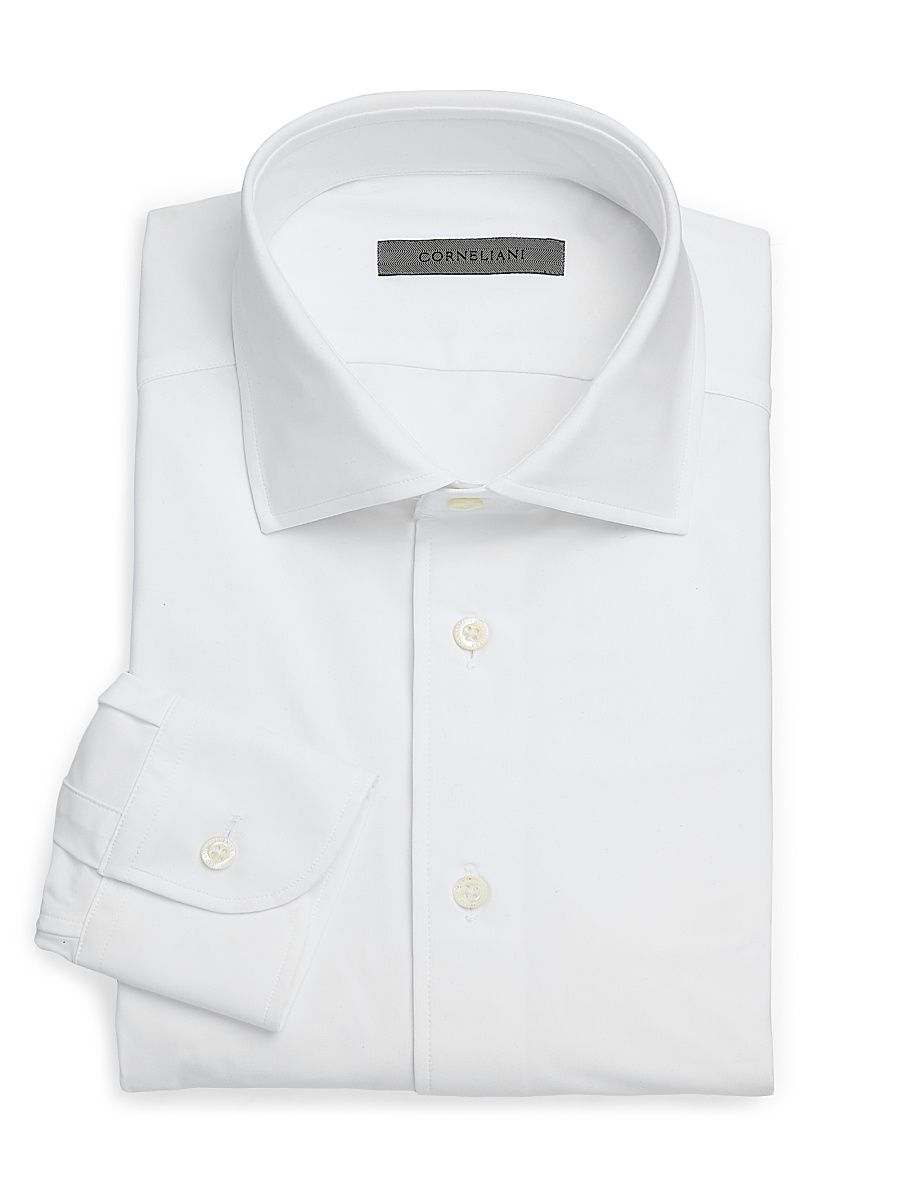 Men's Performance Stretch-Nylon Shirt - White - Size 17.5