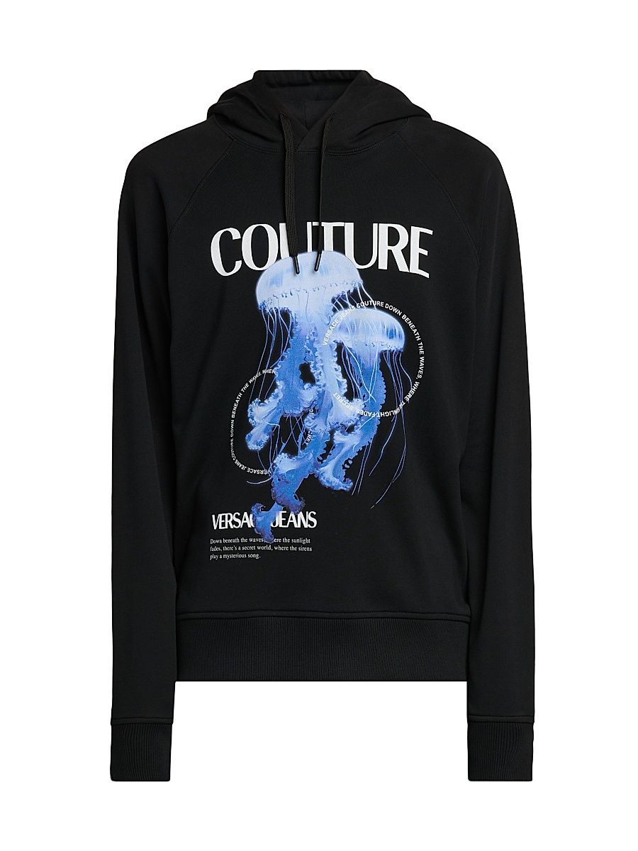 Men's Jellyfish Logo Hoodie - Black - Size Large