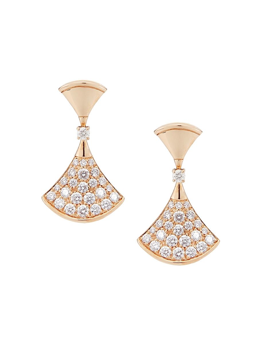 Women's Divas' Dream 18K Gold & 0.94 TCW Diamond Drop Earrings - Rose Gold