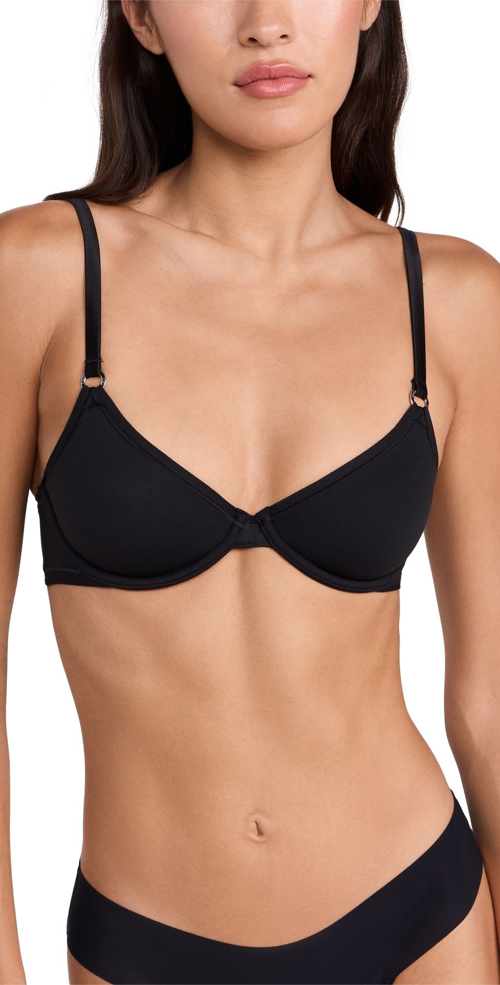 Fleur du Mal Le Stretch Multifit Micro Unlined Balconette Bra Black 36C