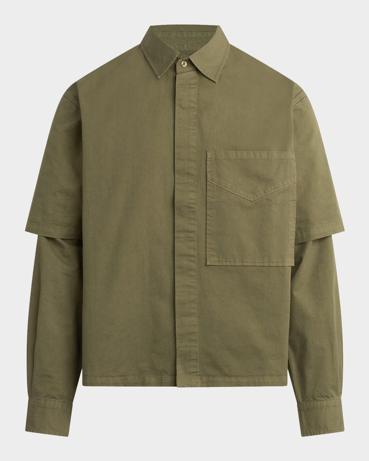Men & apos;s Rex Layered Cotton Button-Down Shirt