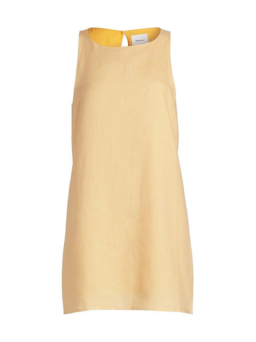 Women's Jessi Linen Minidress - Parmesan - Size 12