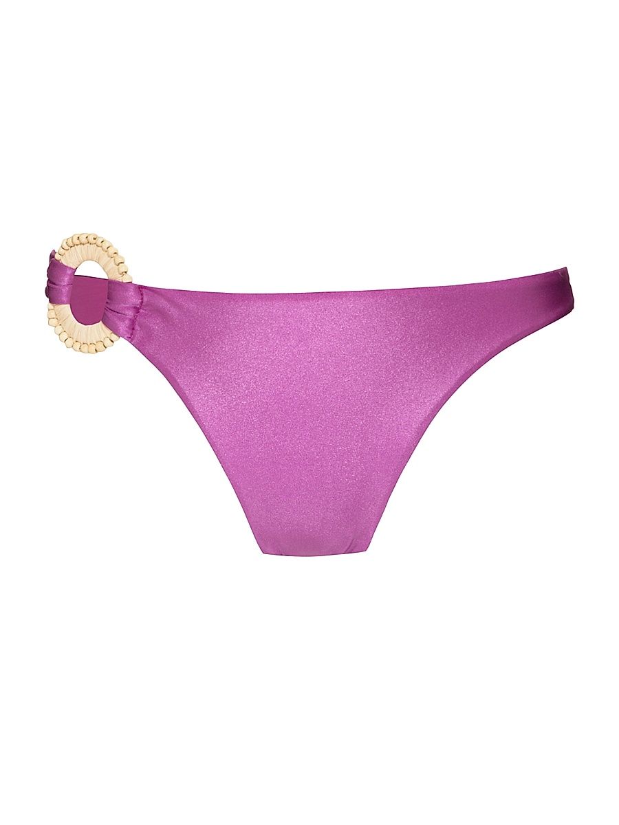 Women's Groovy Embellished Bikini Bottom - Purple - Size XL