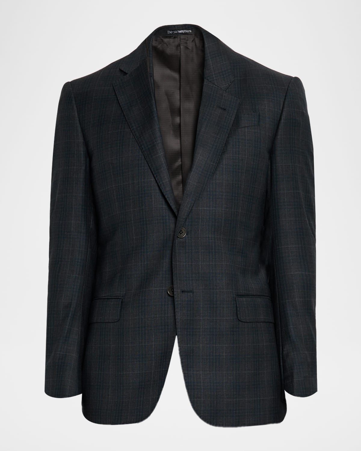Men & apos;s Wool Super 130s Plaid G Line Suit