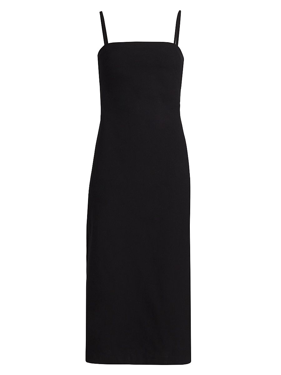Women's Jasmine Cotton-Blend Midi-Dress - Black - Size 10