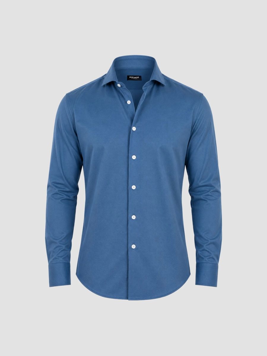Maceoo Men's Einstein Stretch Shirt - Blue - Size XXXL