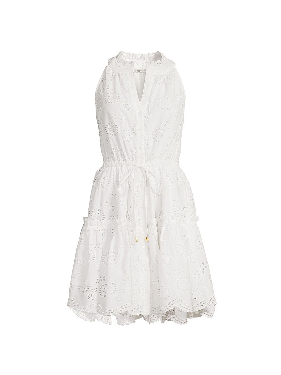 Women's Charlotte Eyelet Minidress - Fresh White - Size Small