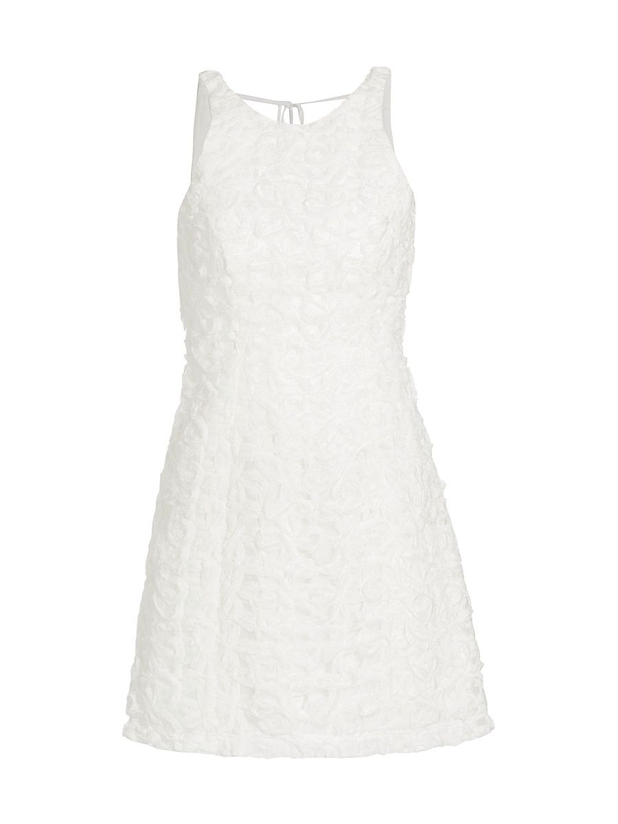 Women's Quintette Textured Minidress - Ivory - Size 10