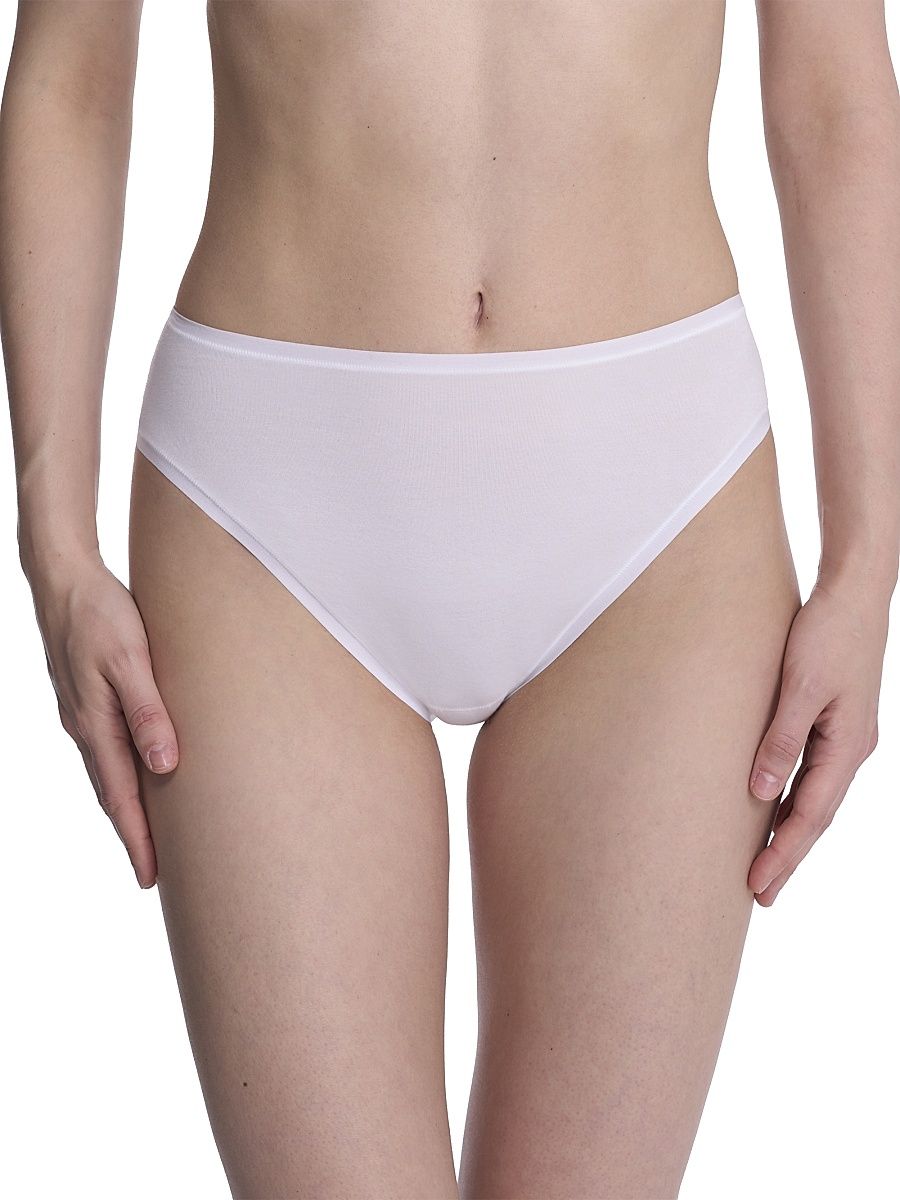 Women's Bliss Bare Cotton High Cut Brief - White - Size XS