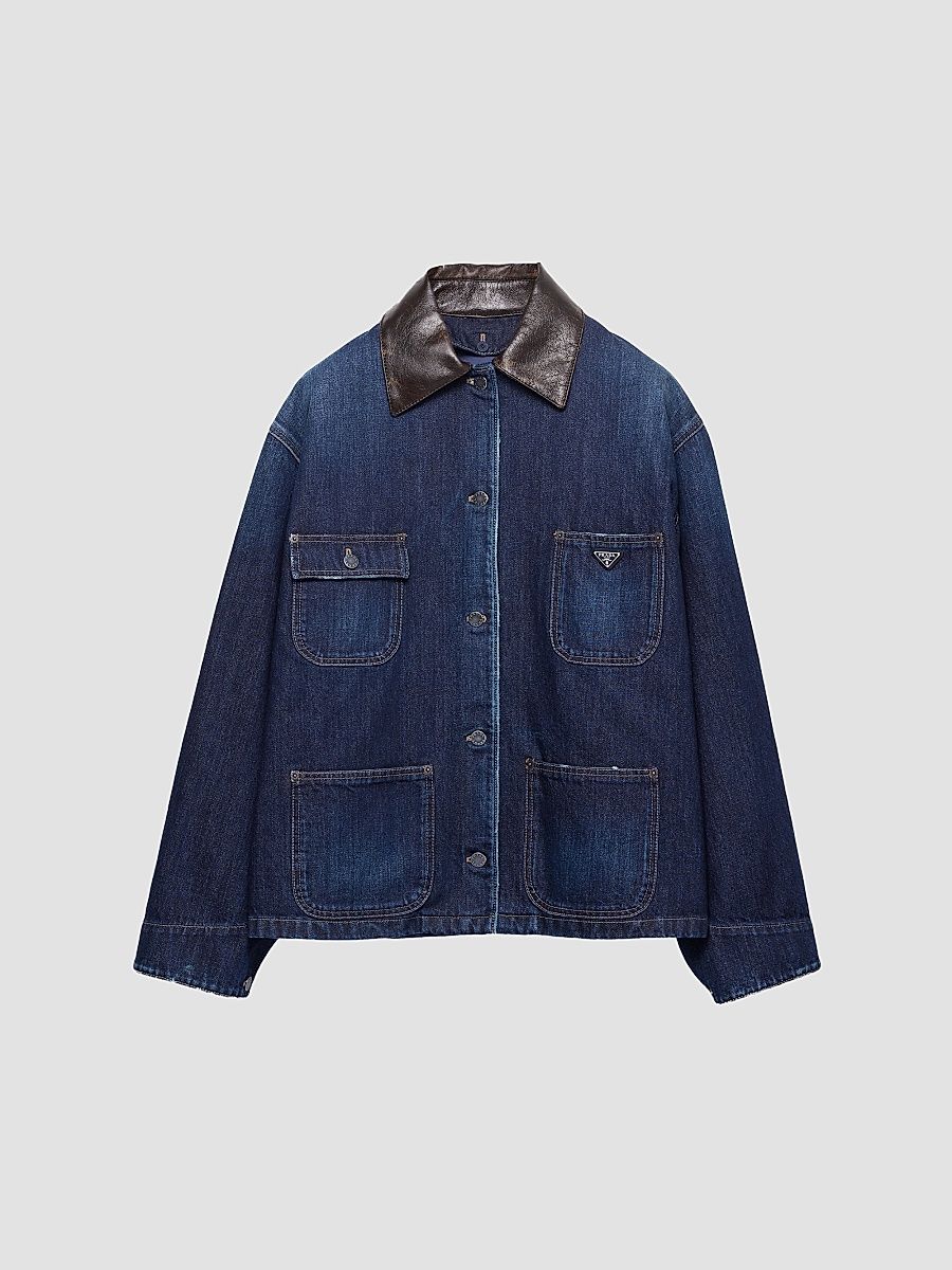 Women's Denim Trucker Jacket - Blue - Size 8
