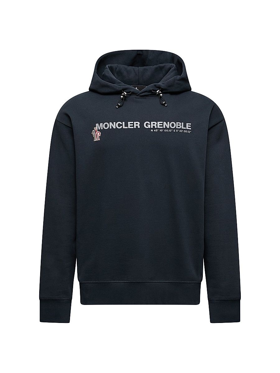 Men's Hoodie in Cotton - Navy Blue - Size Large