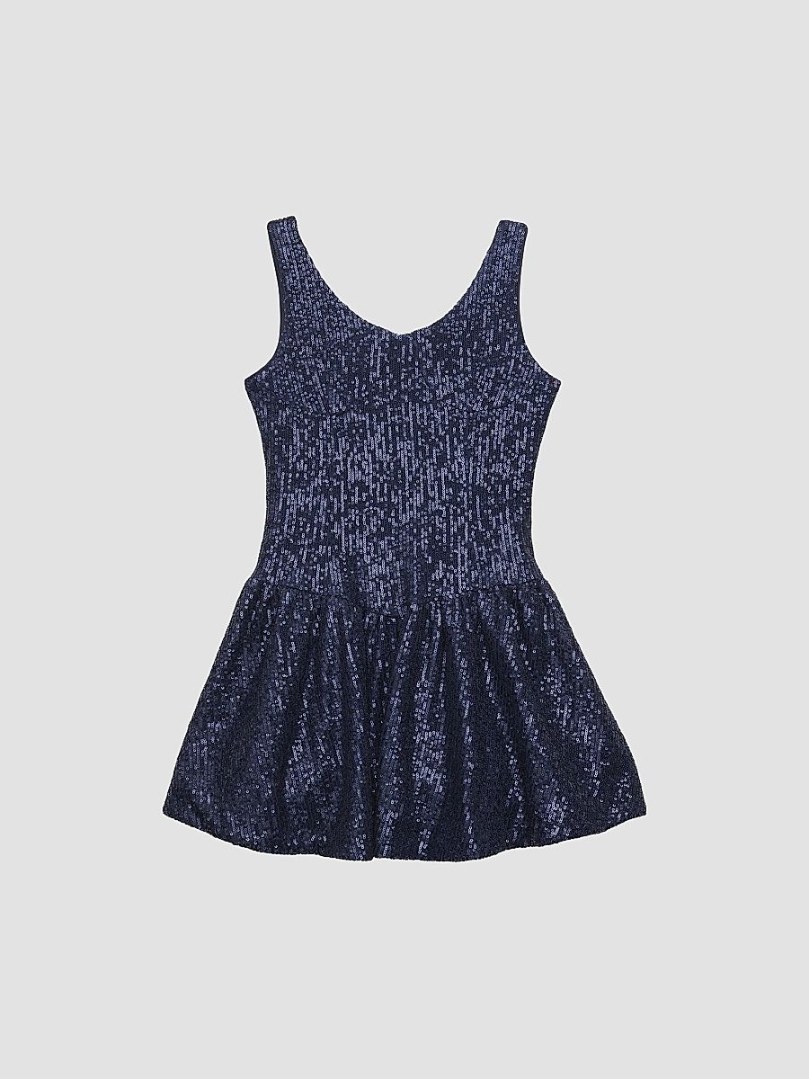KatieJ NYC Girl's Girl's Zena Sequined Minidress - Navy Sequin - Size 7