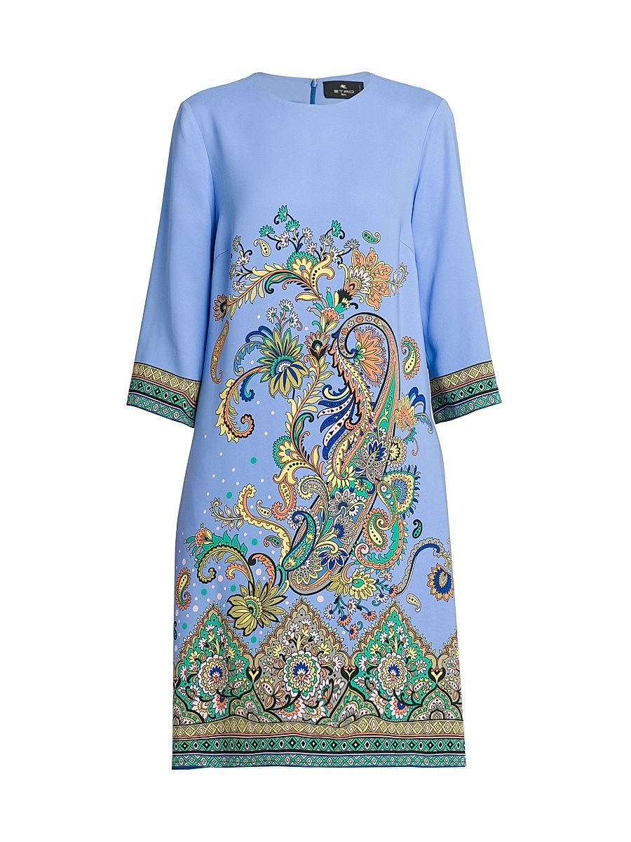 Women's Lucky Charm Jersey T-Shirt Dress - Stampa Blu - Size 2