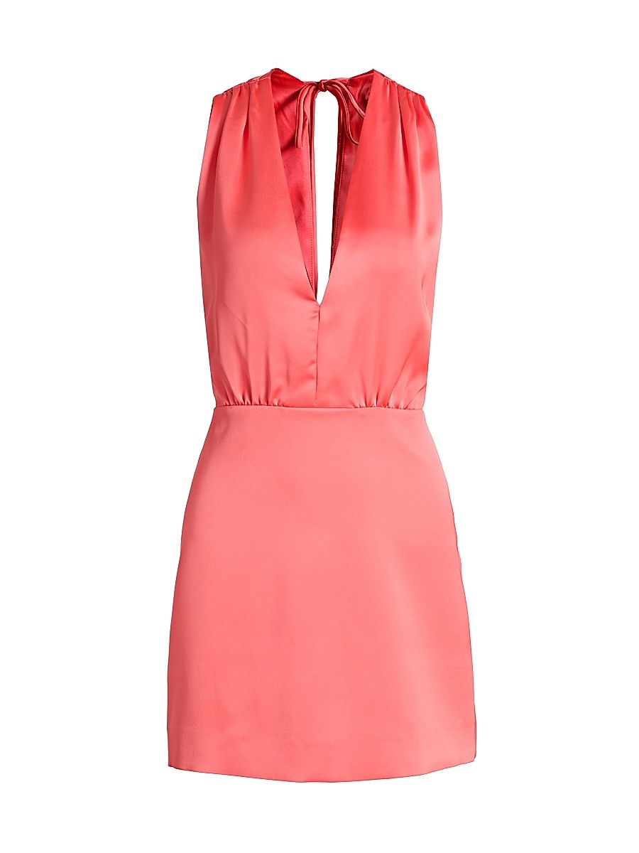 Women's Martin Pleated Minidress - Coral - Size 0