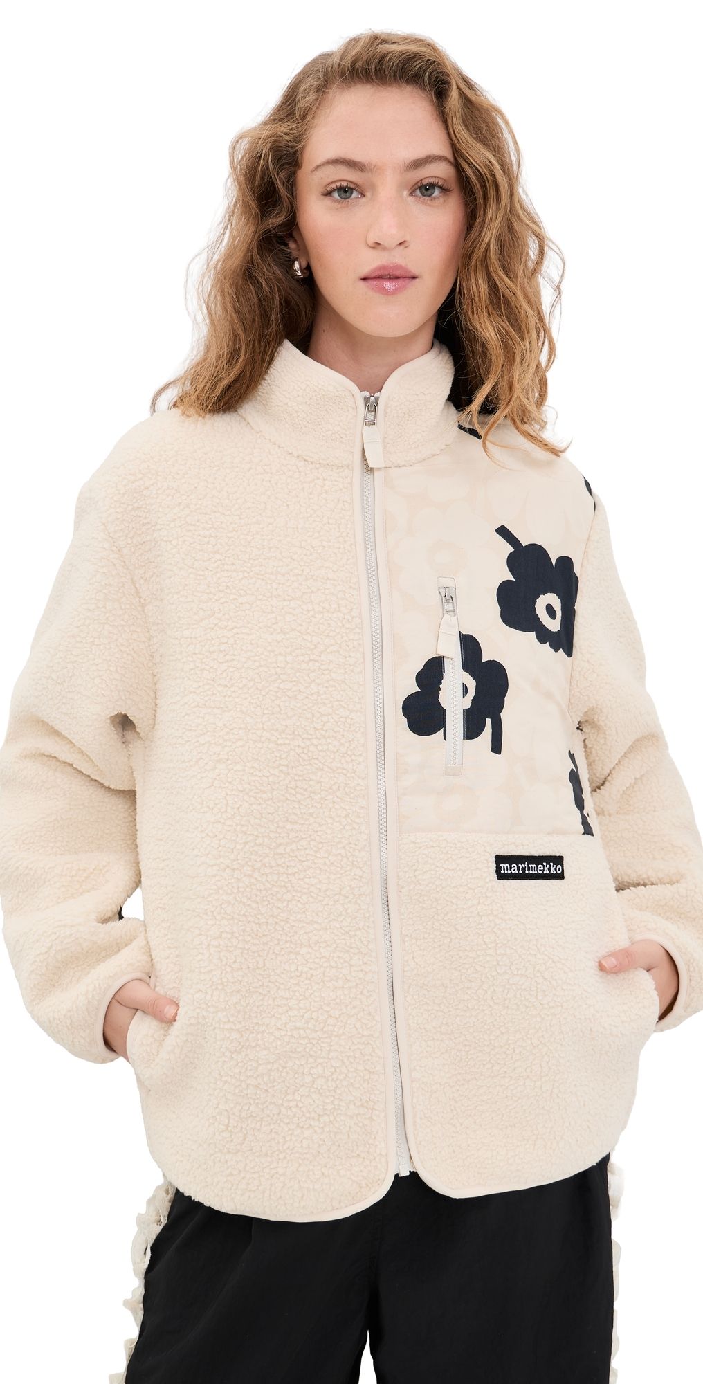 Marimekko Vaellus Mini Unikko Kioski Coat Off White/White/Black XS