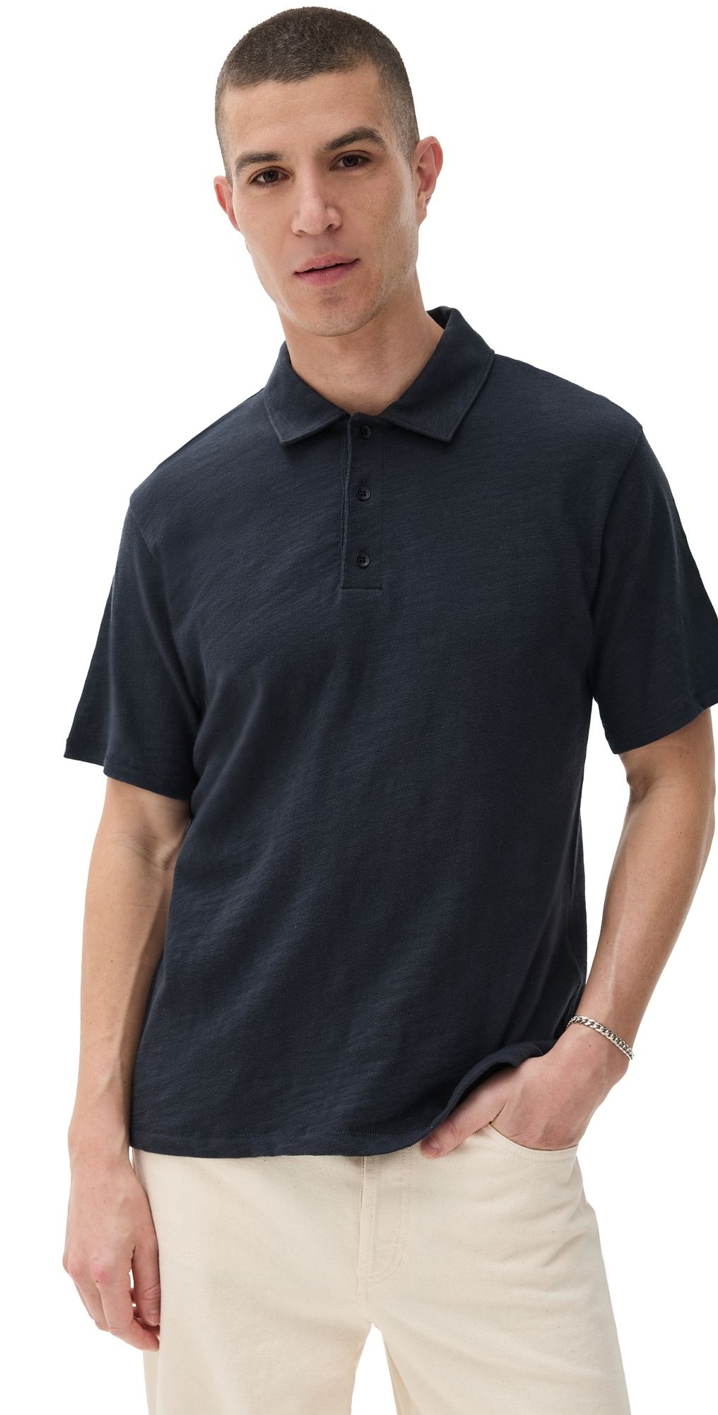 rag & bone Classic Flame Polo Black XS