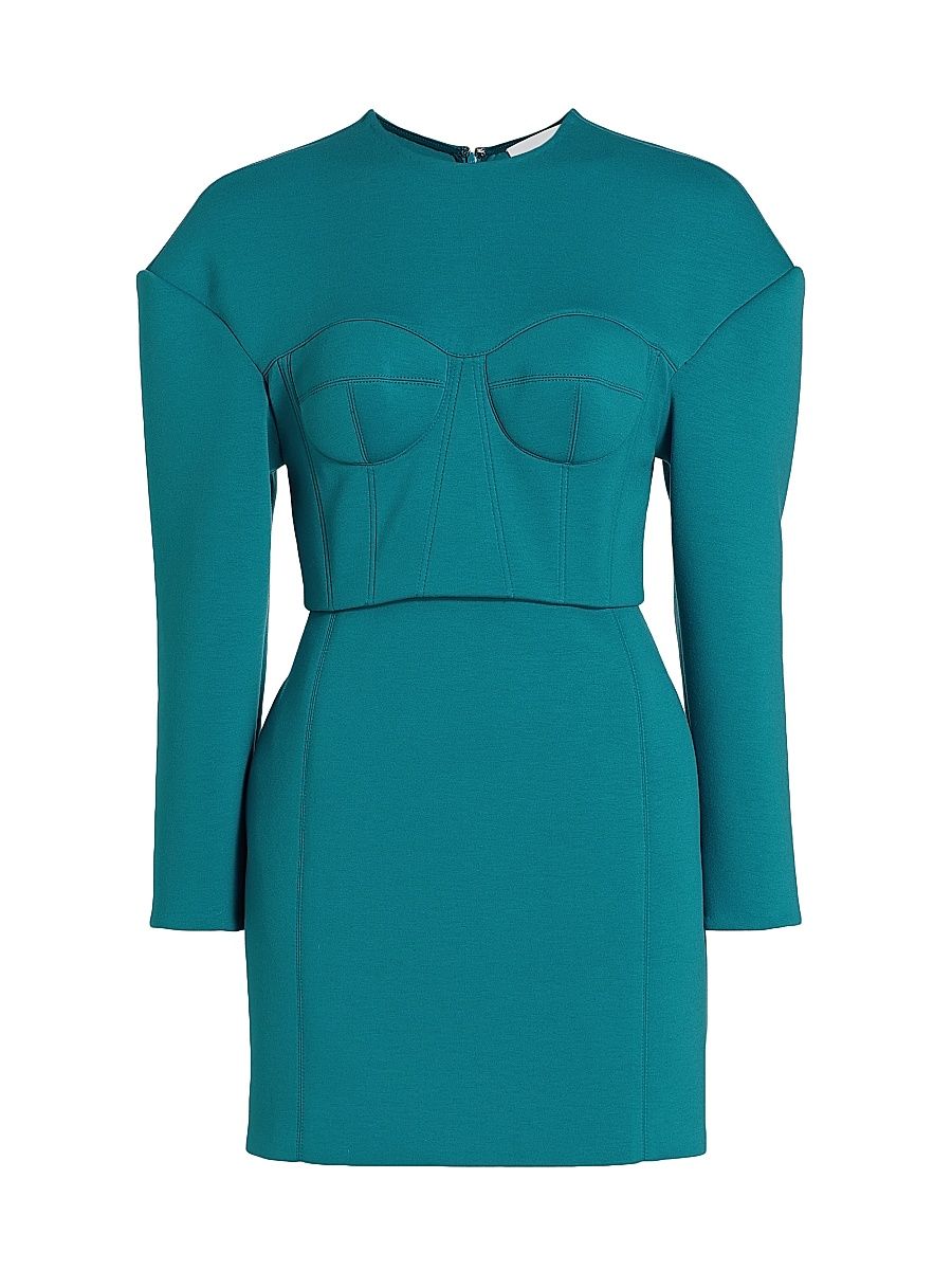 Women's Neneh Corset Minidress - Teal - Size 2