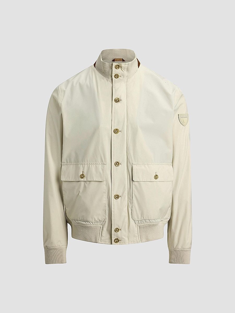 Polo Ralph Lauren Men's Gabardine Stand Collar Bomber Jacket - Basic Sand - Size XXL