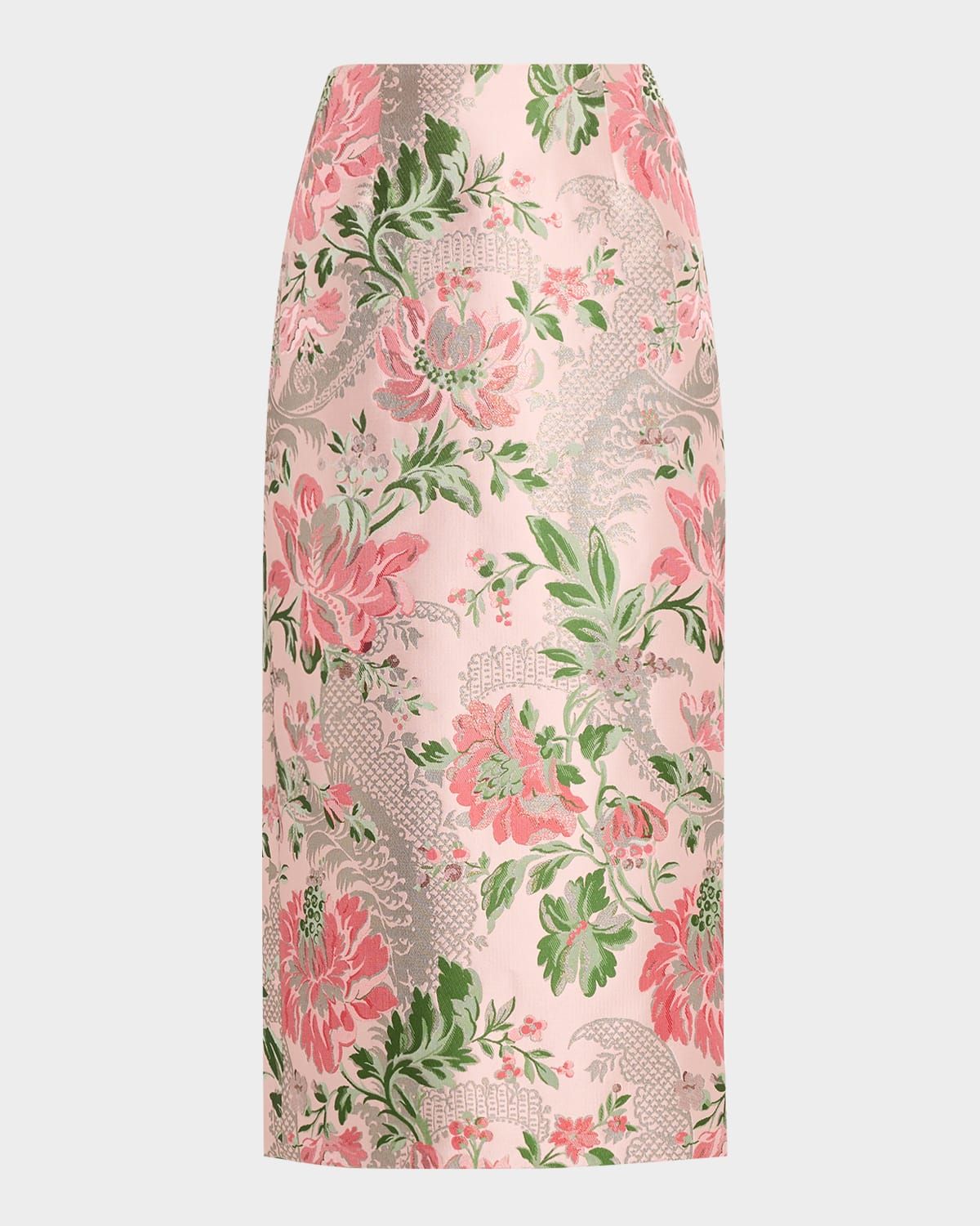Sienna Floral Jacquard Midi Skirt