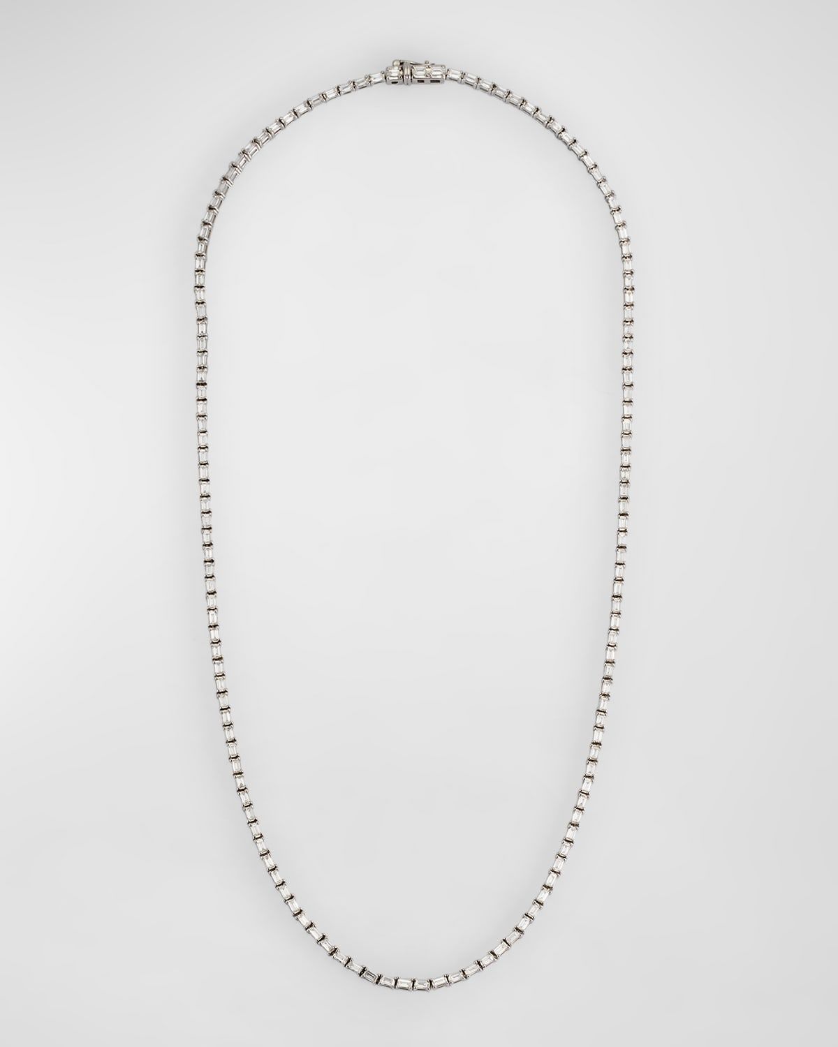 Baguette Diamond Tennis Necklace