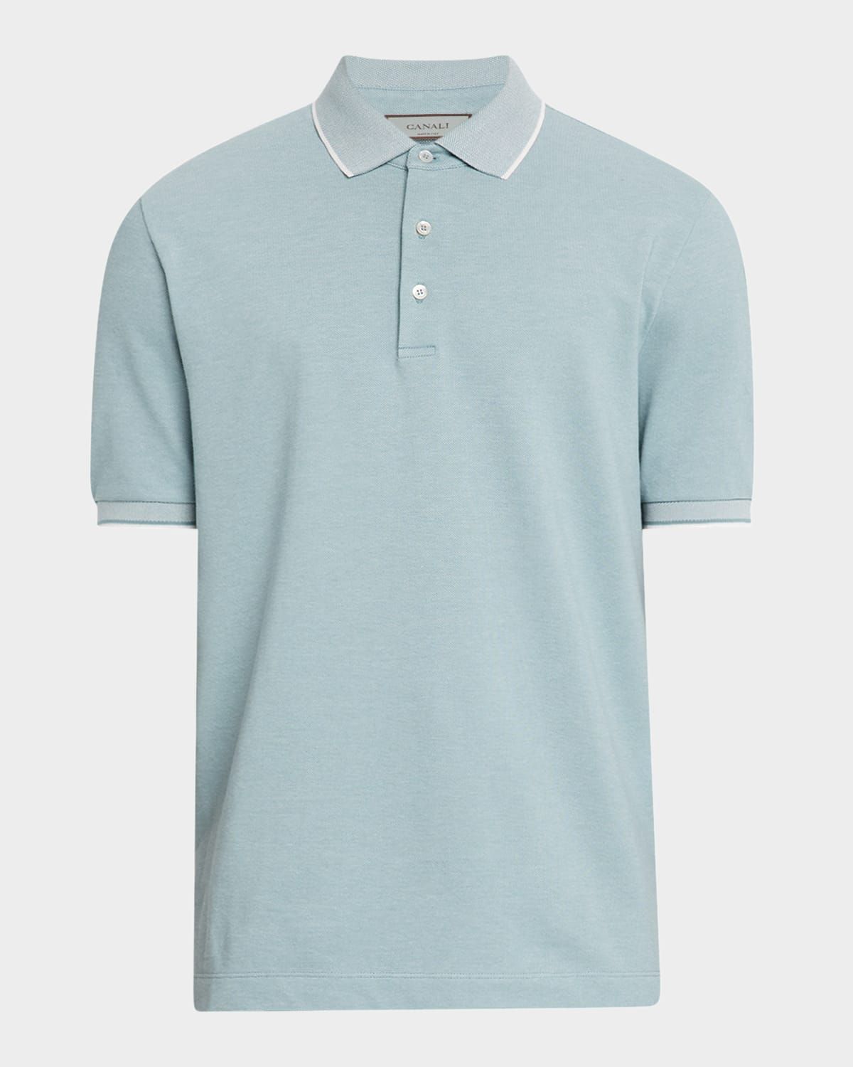 Men & apos;s Two-Tone Pique Polo Shirt