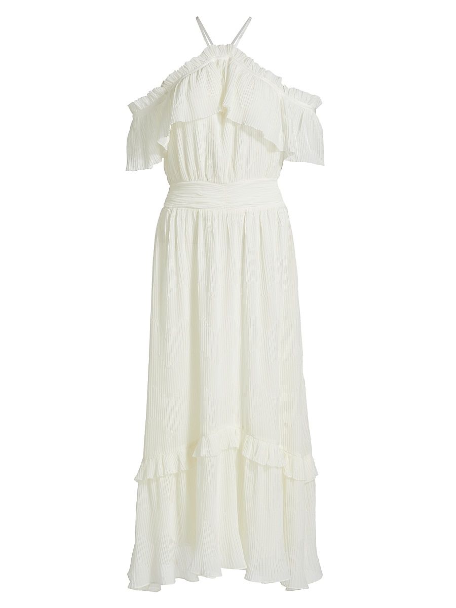 Women's Zavi Halter Midi-Dress - Ivory - Size Large