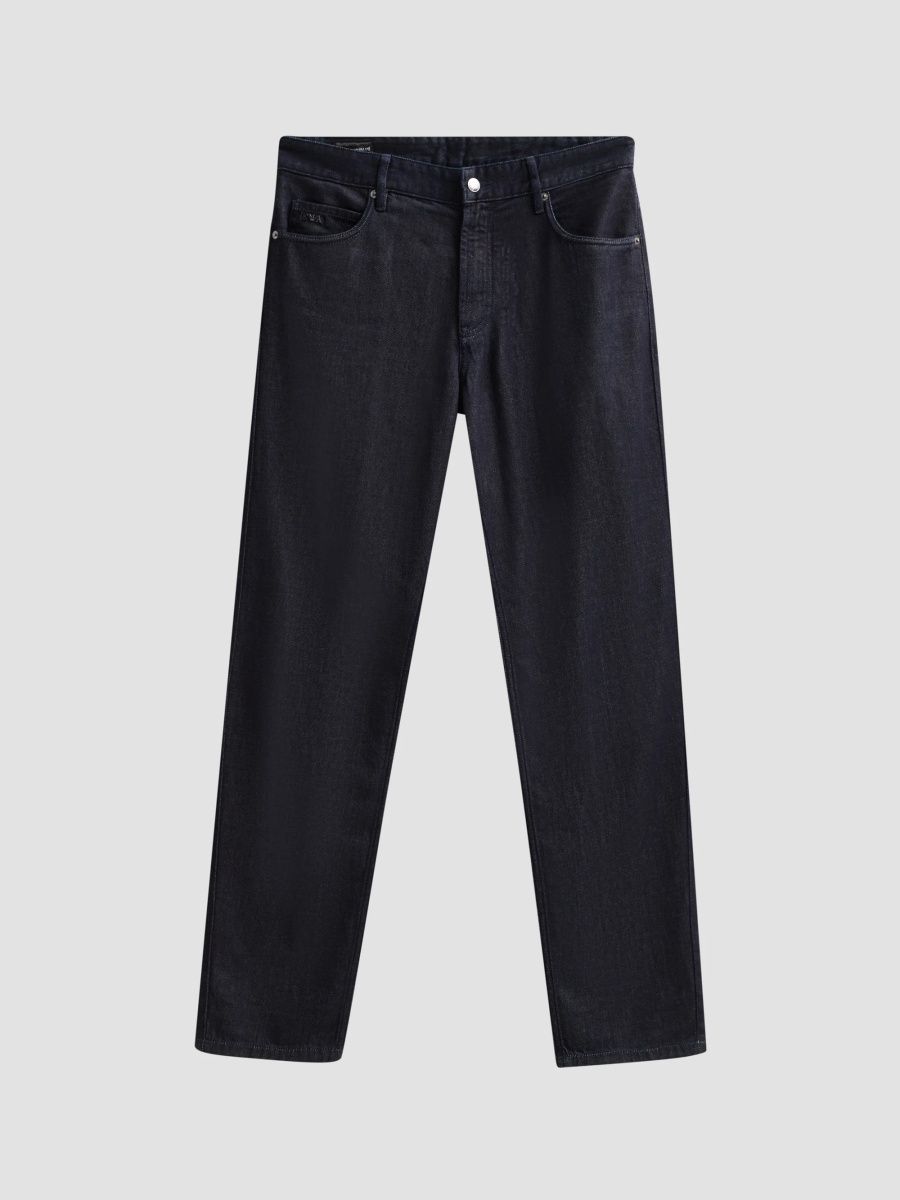Emporio Armani Men's Straight-Leg Jeans - Solid Medium Blue - Size 30