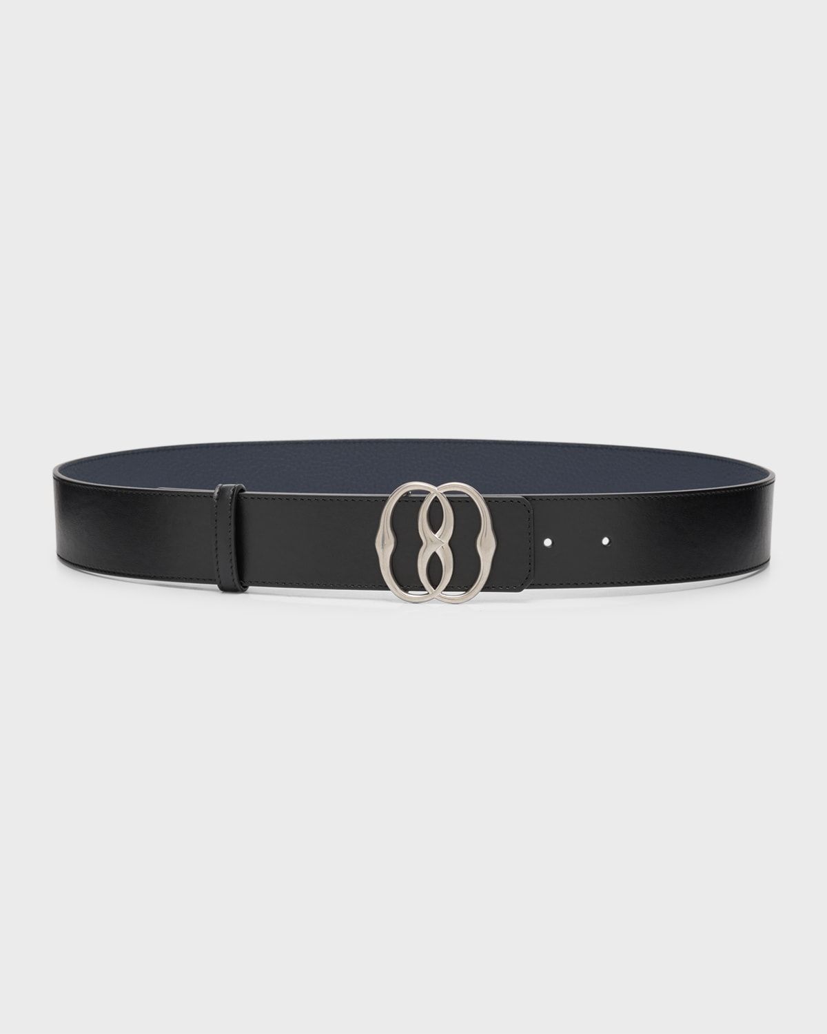 Men & apos;s Emblem-Buckle Reversible Leather Belt