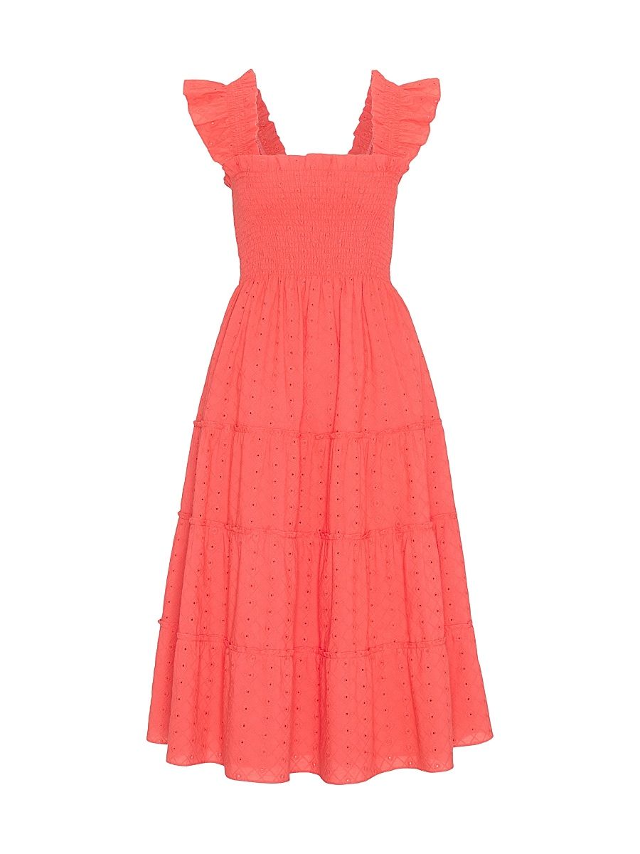 Women's The Ellie Nap Dress - Coral Daisy Broderie - Size XXL