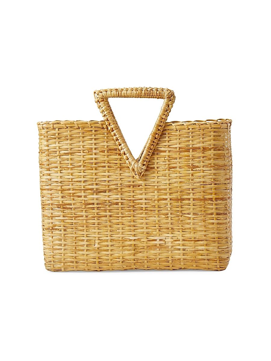 Women's Vesper Bamboo Tote Bag - Natural Wicker
