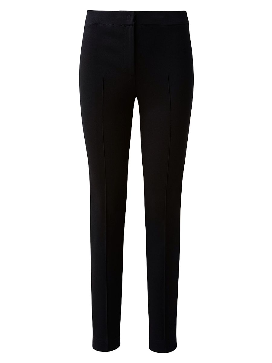 Akris punto Women's Franca Cotton Pants - Black - Size 16
