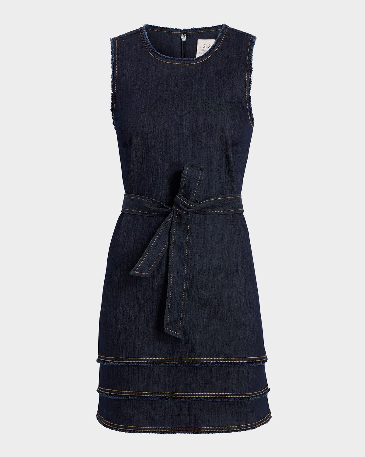 Mindie Sleeveless Denim Mini Dress