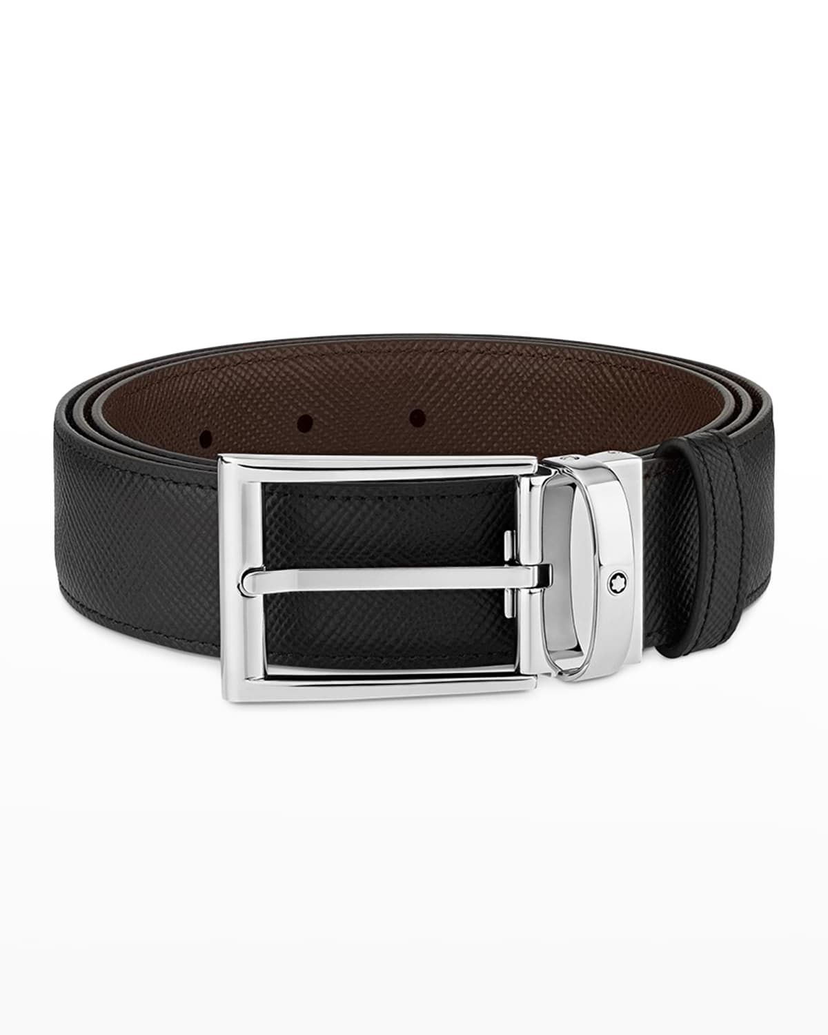 Trapeze Reversible Saffiano Leather Belt