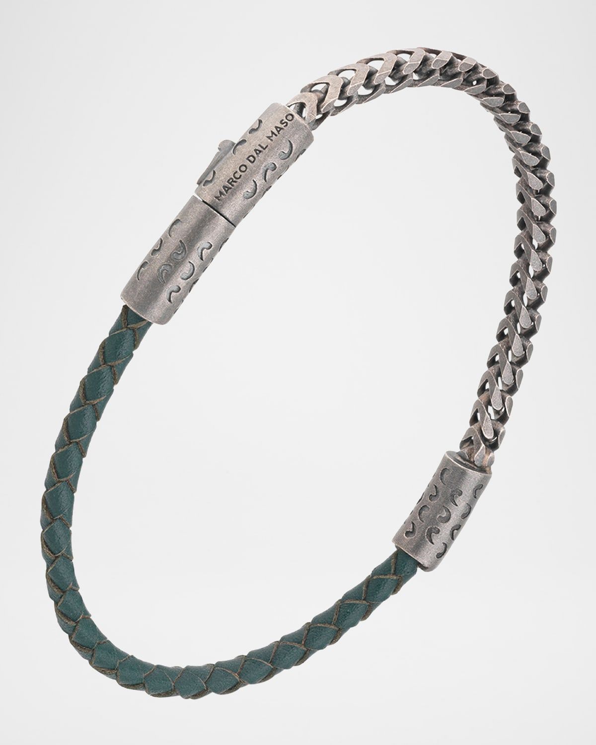 Men & apos;s Lash Sterling Silver and Leather Bracelet