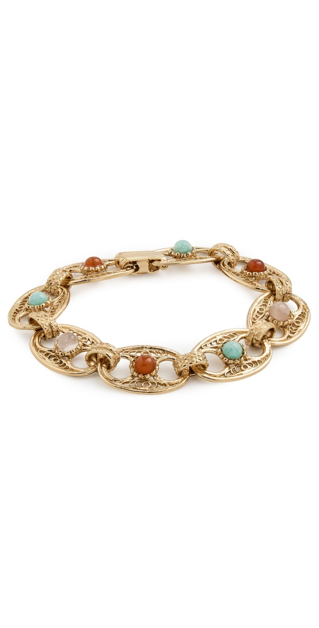 GAS Bijoux Gold Plated Bracelet Multicolor Orange One Size
