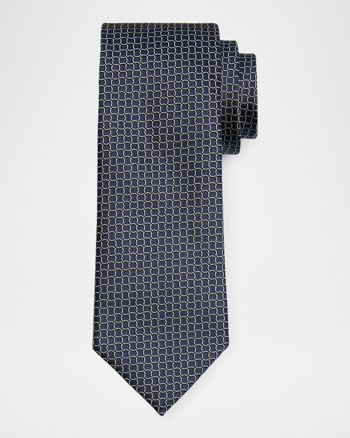 Men & apos;s Geometric Net Silk Tie