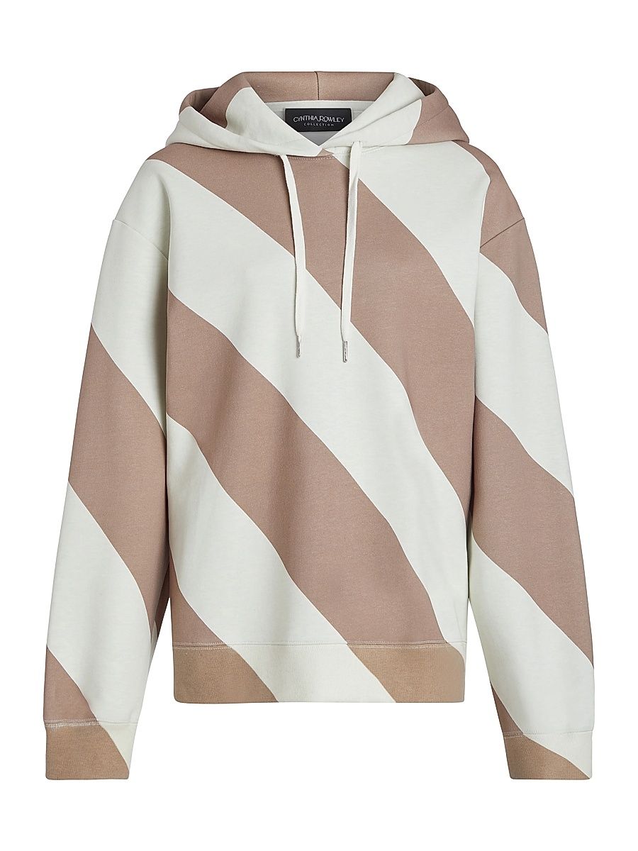 Women's Drew Striped Hoodie - Camel White - Size XS