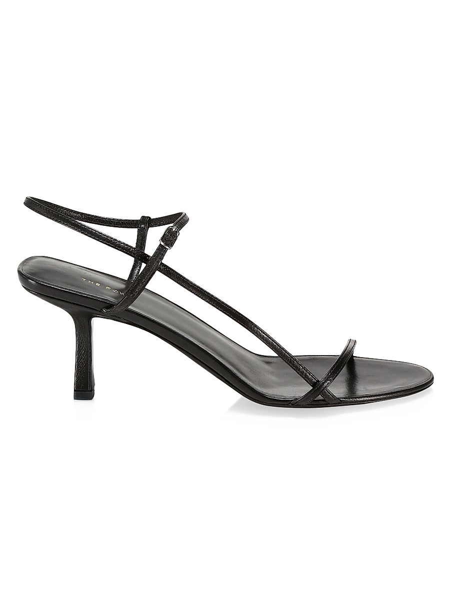 Women's Bare Leather Sandals - Black - Size 11.5