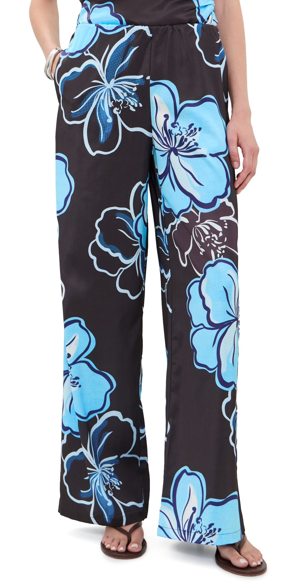 Seven Wonders Kaeli Elasticated Palazzo Pants Miloni Choc L