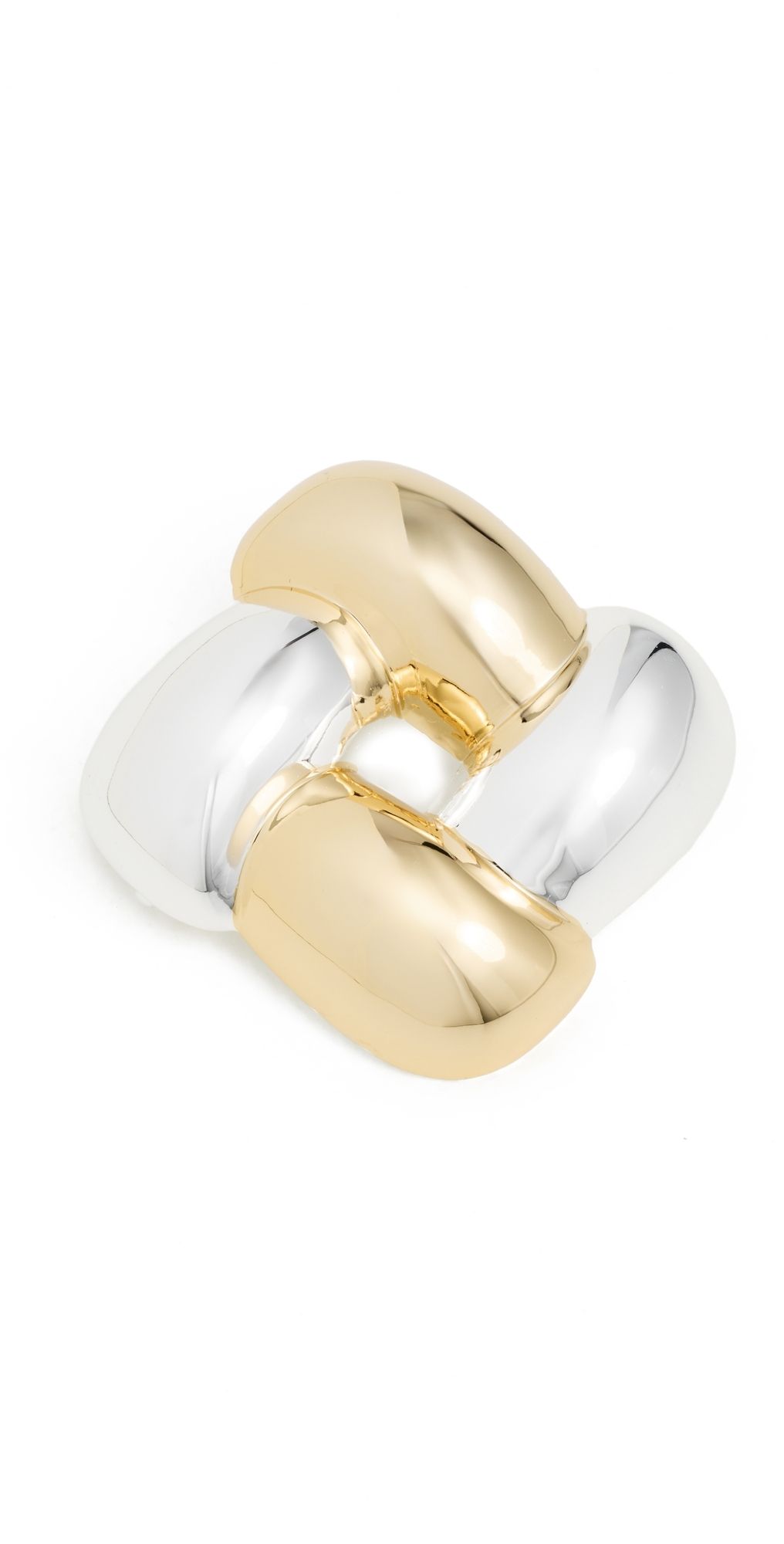 JENNY BIRD Woven Square Brooch Two-Tone One Size