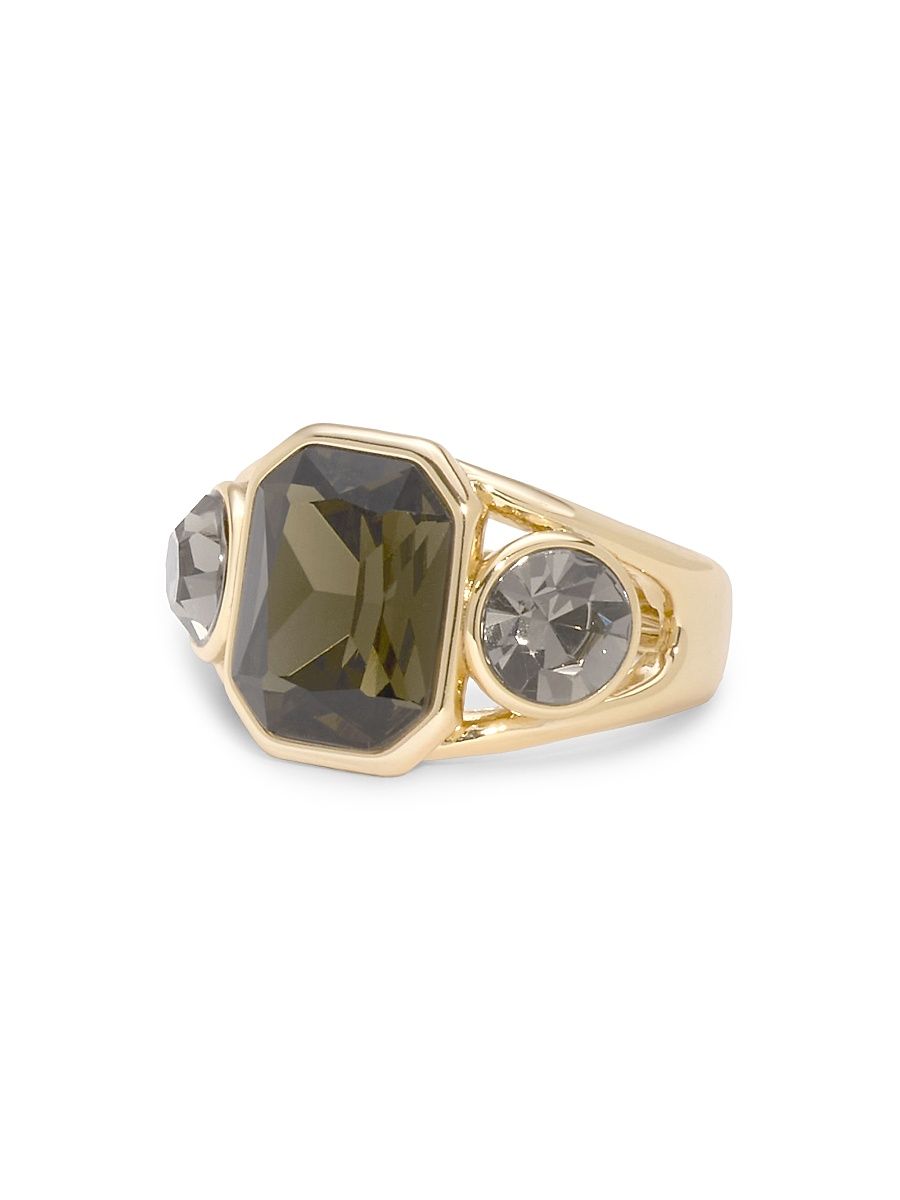 Women's Stone Jewelry Alanna Goldtone & Cubic Zirconia Ring - Gold - Size 7