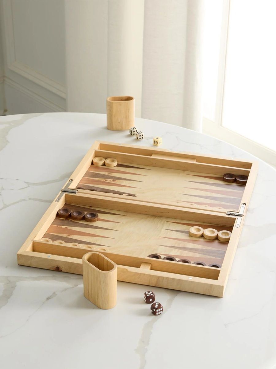 Tizo Burlwood Backgammon Set - Natural