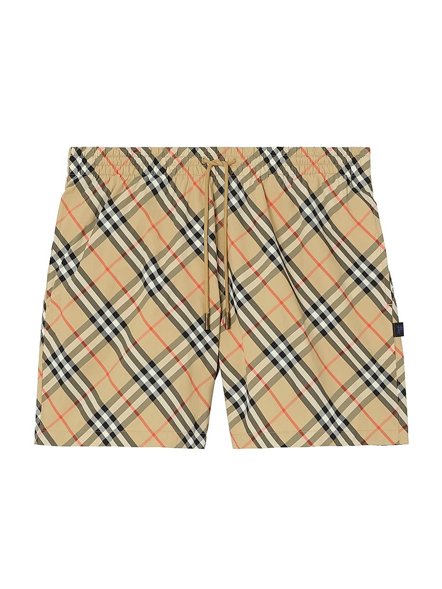Men's Check Woven Swim Shorts - Sand Ip Check - Size XXL