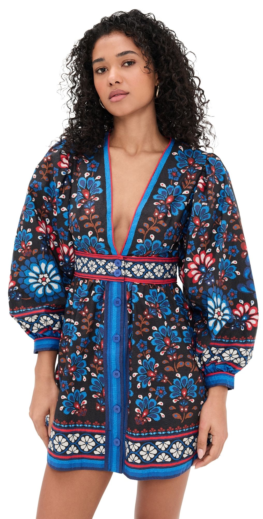 FARM Rio Latina Scarf Black Mini Dress Latina Scarf Black S