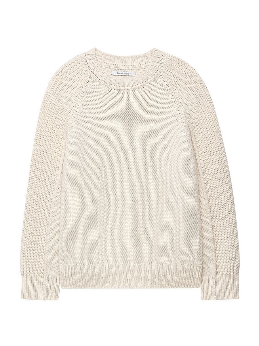 Women's Oversized Luxe Crewneck - Ivory - Size XL