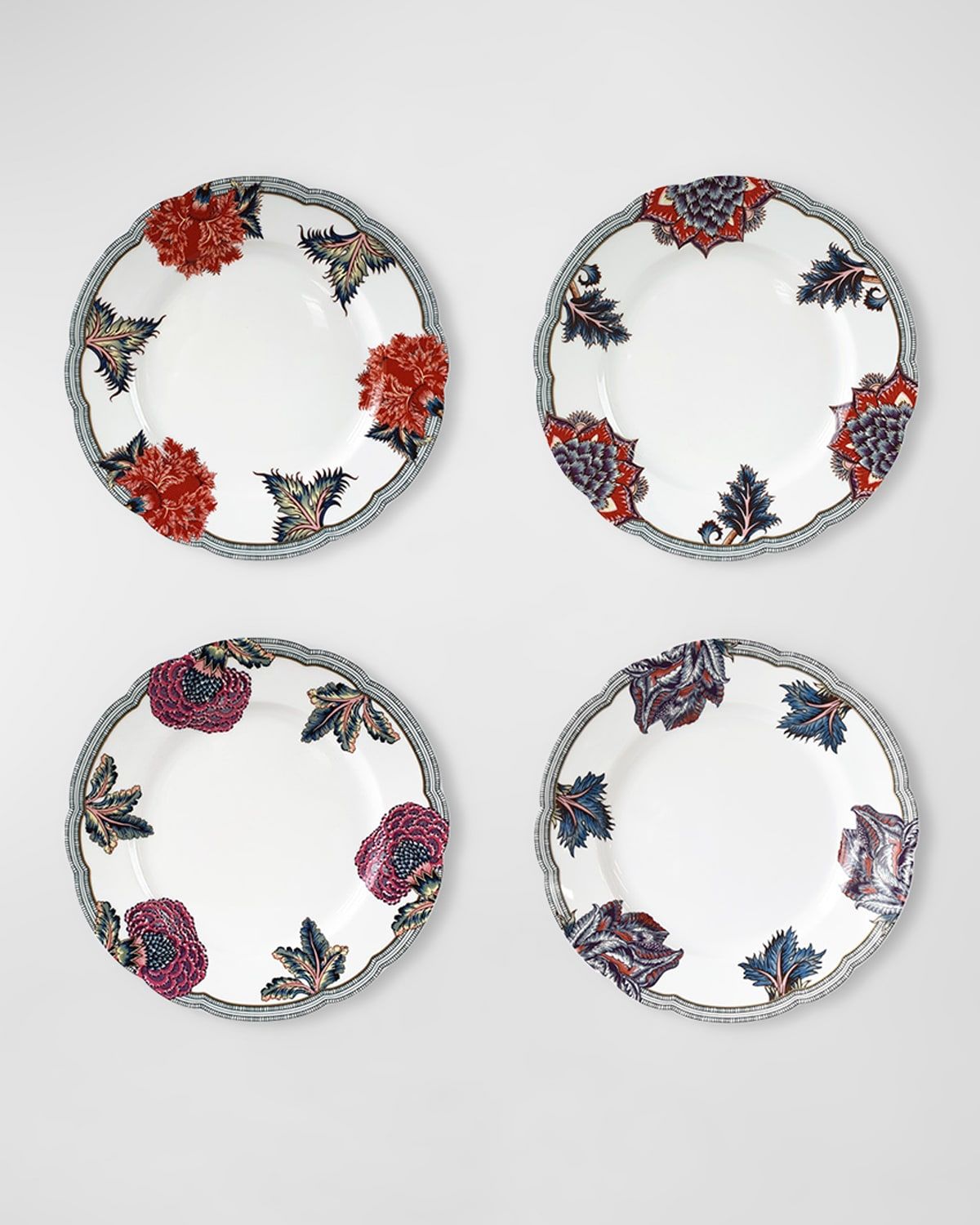 Braquenie Assorted Dinner Plates, Set of 4