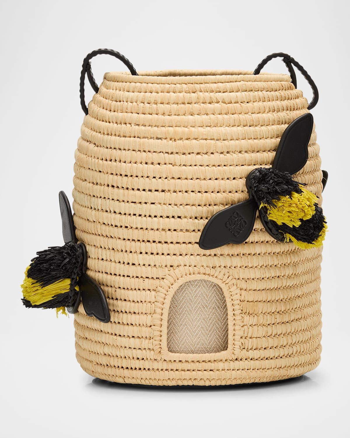 x Paula's Ibiza Beehive Basket Bucket Bag in Raffia